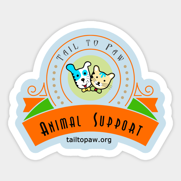 Tail To Paw Logo - with web address Sticker by Tail To Paw Animal Support